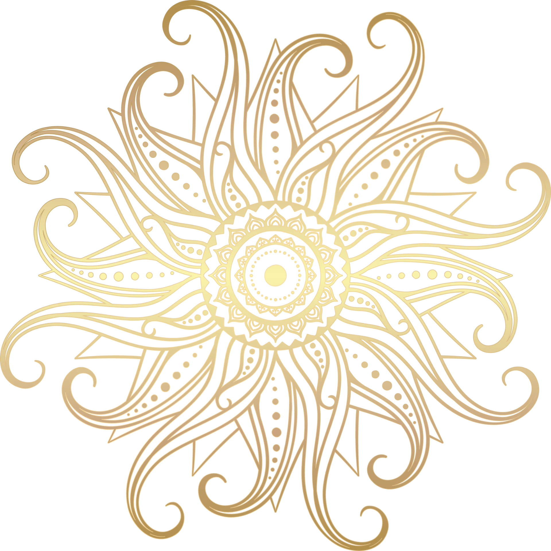 Sun mandala emblem